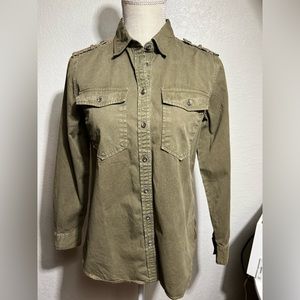 BANANA REPUBLIC MILITARY  BLOUSE Small Green